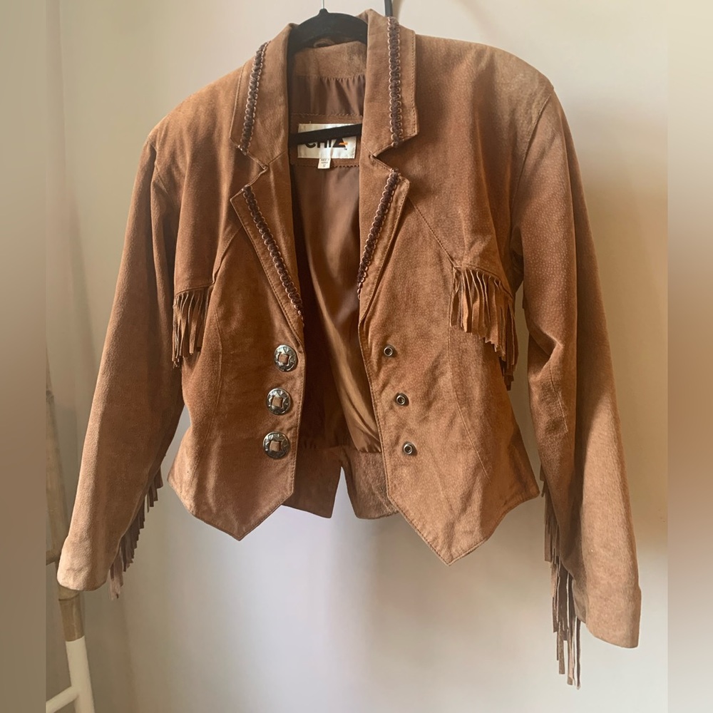 CHIA Vintage Western style fringe jacket